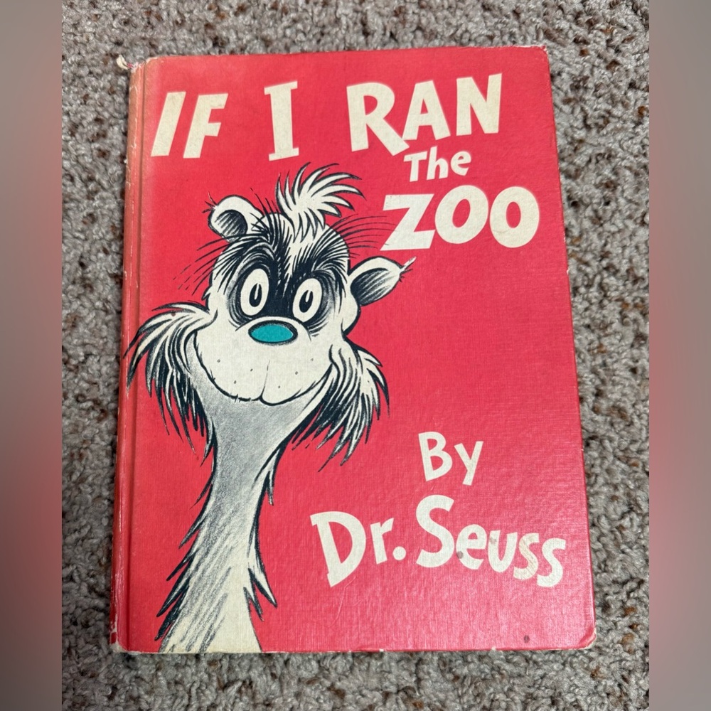IF I RAN THE ZOO Dr Seuss Vintage Hardcover book 1950 Copyright Random House